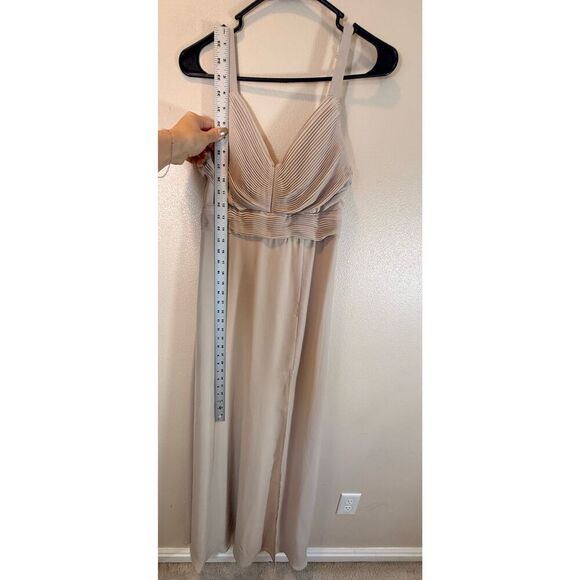 Birdy Grey Floor Length Formal Light Tan Maxi Dress With Pockets Women's Small - Picture 7 of 14
